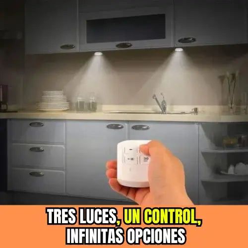 Kit 3 Luces Con Control Remoto